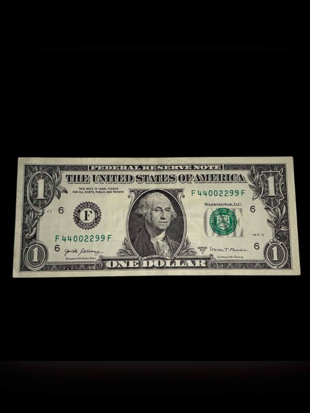 44002299 — Quad Double Serial, Matched F…F Block, Series 2017A $1
